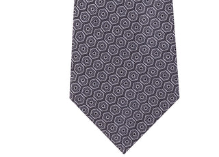 Calvin Klein Men's Linear Hex-Dot Silk Tie Gray Size Regular