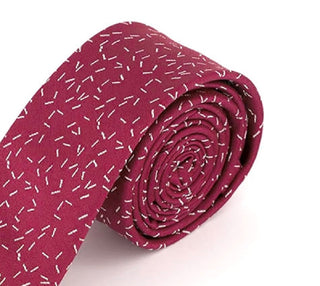 Calvin Klein Men's Skinny Scattered Dashes Tie Red Size Regular