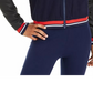 Fila Women's Anais Varsity-Stripe Bomber Jacket Navy Size Extra Small