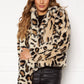 Levi's Women's Leopard Print Faux Fur Jacket Med Yellow Size Large