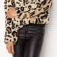 Levi's Women's Leopard Print Faux Fur Jacket Med Yellow Size Large