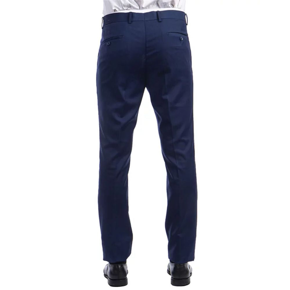 Sean Alexander Men's Stretch Ultra Slim Fit Trousers Navy Size 38