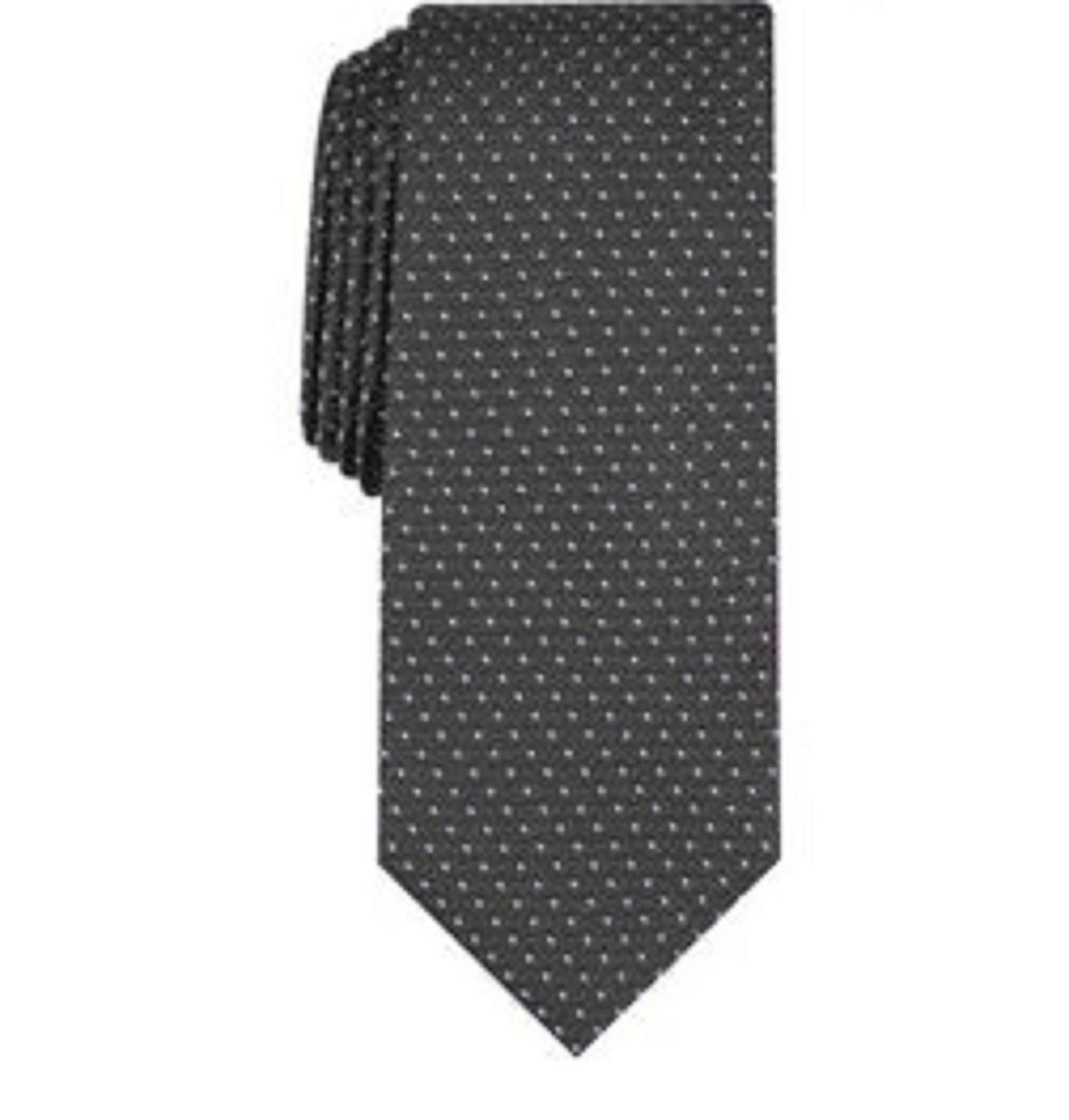 Kenneth Cole Reaction Men's Speckle Solid Slim Tie Black Size Regular