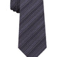 Kenneth Cole Reaction Men's Stone Slim Stripe Tie Black Size Regular