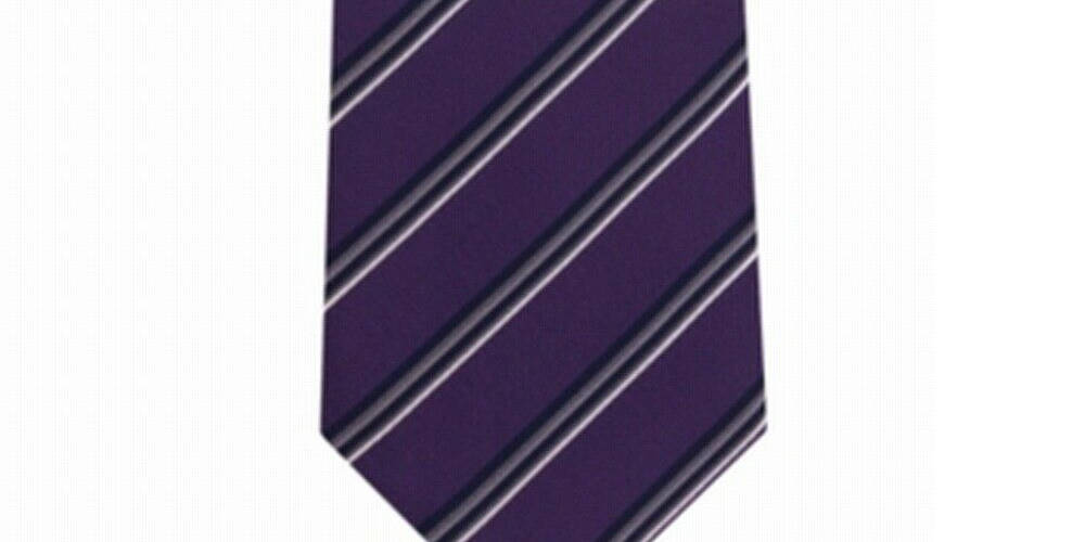 Kenneth Cole Reaction Men's Veloutine Stripe Tie Purple Size Regular