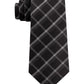 Kenneth Cole Reaction Men's Stone Classic Plaid Tie Black Size Regular