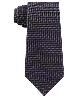 Kenneth Cole Reaction Men's Micro Checkerboard Slim Tie Black Size Regular