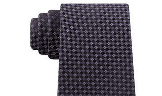 Kenneth Cole Reaction Men's Micro Checkerboard Slim Tie Black Size Regular
