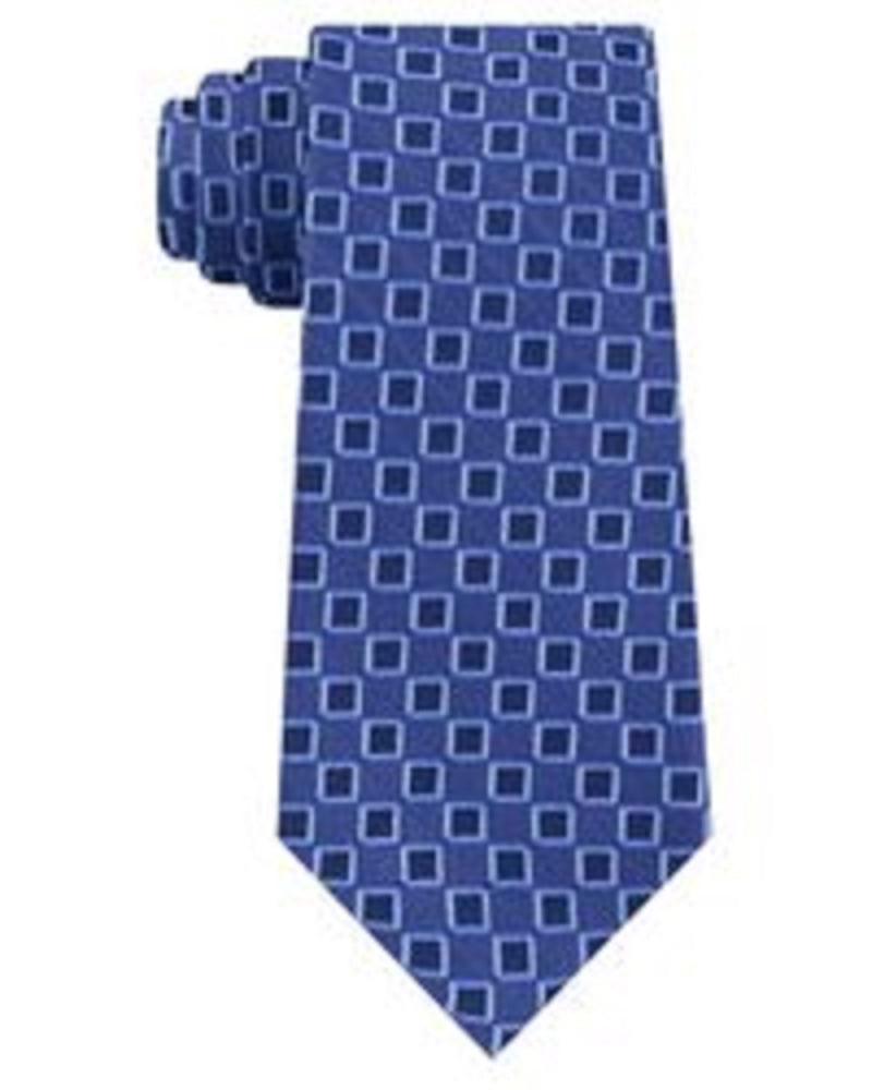 Kenneth Cole Reaction Men's Slim Outline Geo Tie Blue Size Regular