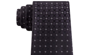 Kenneth Cole Reaction Men's Mosaic Slim Geo Tie Black Size Regular