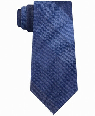 Kenneth Cole Reaction Men's Slim Dot Check Tie Blue Size Regular
