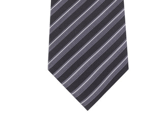 Kenneth Cole Reaction Men's Block Stripe Slim Tie Black Size Regular