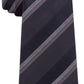 Kenneth Cole Reaction Men's Slim Textured Stripe Tie Black Size Regular