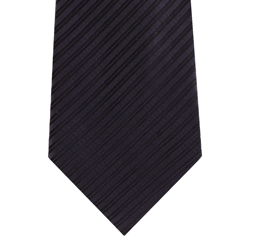 Kenneth Cole Reaction Men's Slim Stripe Tie Black Size Regular