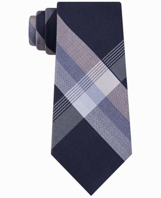 Kenneth Cole Reaction Men's Parkway Slim Plaid Tie Black Size Regular