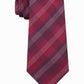 Kenneth Cole Reaction Men's Slim Plaid Tie Red Size Regular