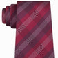 Kenneth Cole Reaction Men's Slim Plaid Tie Red Size Regular