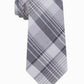 Kenneth Cole Reaction Men's Turning Point Plaid Slim Tie Gray Size Regular