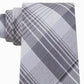 Kenneth Cole Reaction Men's Turning Point Plaid Slim Tie Gray Size Regular