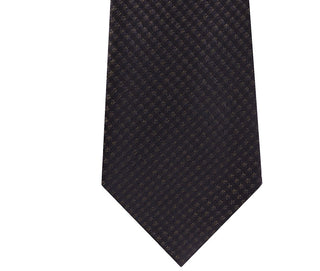 Kenneth Cole Reaction Men's Slim Fine Metallic Grid Tie Black Size Regular