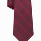 Kenneth Cole Reaction Men's Slim Tonal Iridescent Check Tie Red One Size