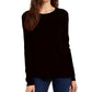 Planet Gold Juniors' Women's Crewneck Sweater Black Size Medium