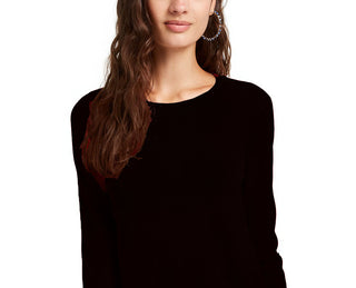 Planet Gold Juniors' Women's Crewneck Sweater Black Size Medium