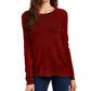 Planet Gold Juniors' Crewneck Sweater Red Size Extra Small