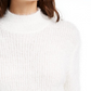 Planet Gold Juniors' Eyelash Mock-Neck Sweater White Size Medium