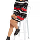 Planet Gold Women's Derek Heart Trendy Plus Size Striped Bodycon Dress Black Size 3X