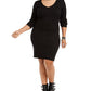 Planet Gold Women's Trendy Plus Size Lace-Up-Back Bodycon Dress Black Size 2 Extra Large