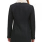 Calvin Klein Women's Faux-Fur Faux-Suede Jacket Black Size Medium