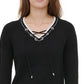 Calvin Klein Women's Lace-Up Sweater Black Size Small