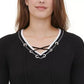 Calvin Klein Women's Lace-Up Sweater Black Size Large