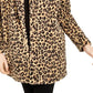 Calvin Klein Women's Leopard-Print Fleece Flyaway Jacket Leo Size Medium