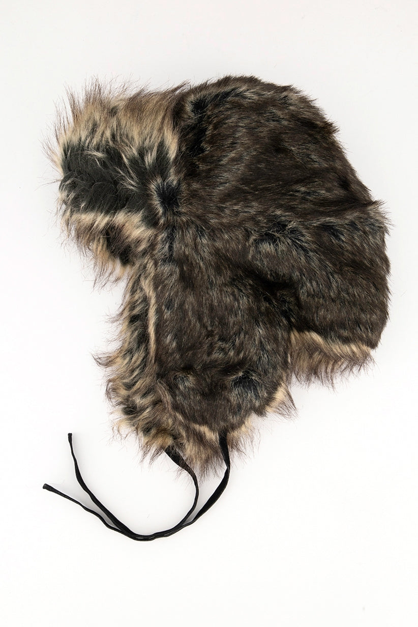 Stetson Men's Faux-Fur Trapper Hat  Black Size Large