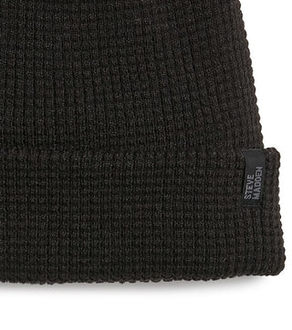 Steve Madden Men's Ribbed Beanie Black One Size