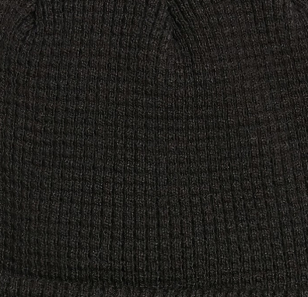 Steve Madden Men's Ribbed Beanie Black One Size