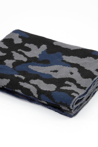 Steve Madden Men's Camo Scarf Blue One Size