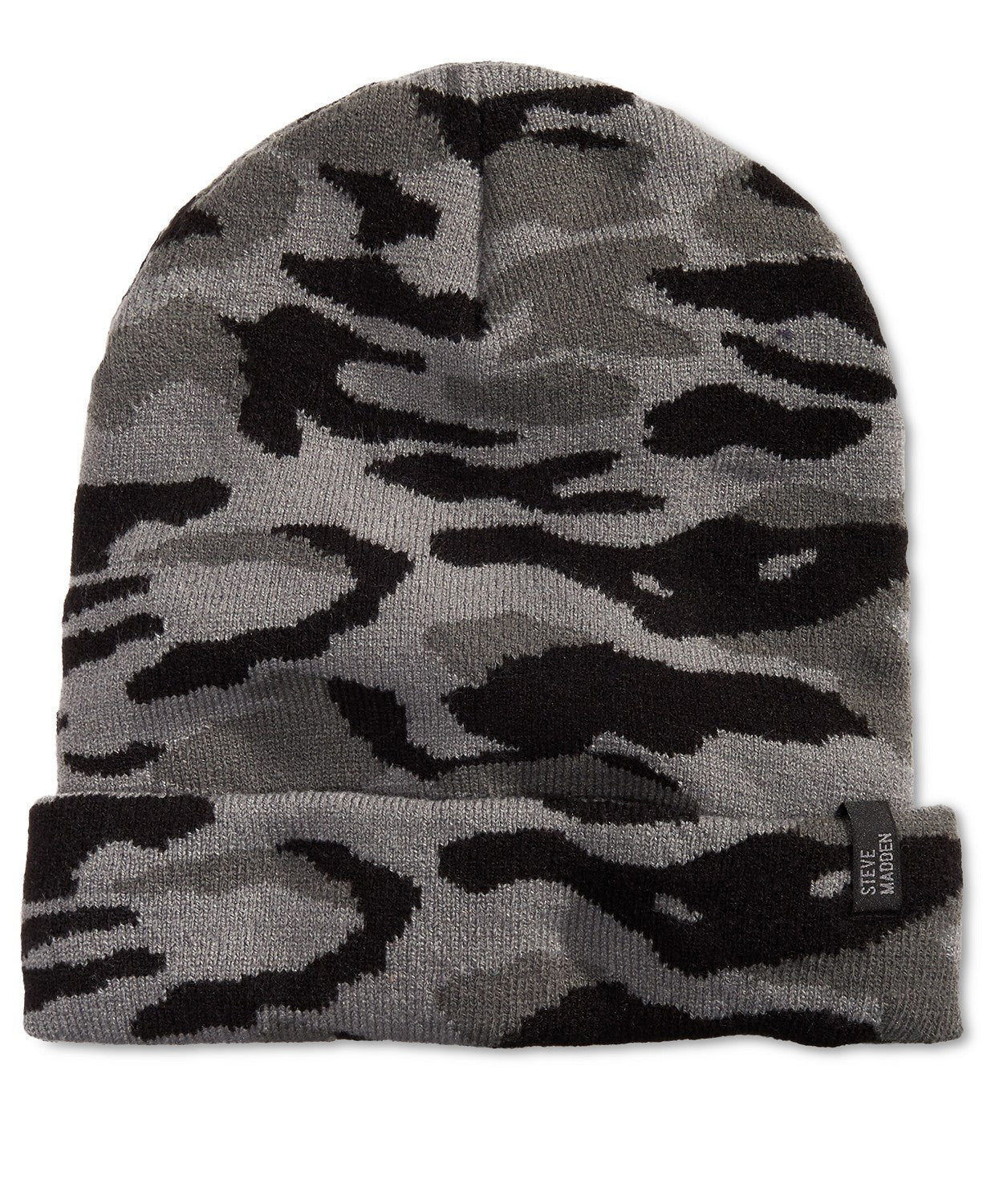 Steve Madden Men's Camo Beanie Gray One Size