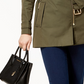 Michael Kors Women's Zip Front Trench Jacket Green Size Small