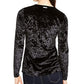 Michael Kors Women's Panne Velvet Top Black Size Small