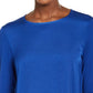Michael Kors Women'ss Blue Long Sleeve Crew Neck Blouse Size: M Blue Size Medium