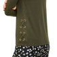 Michael Kors Women's Waffle Knit Top Green Size Medium