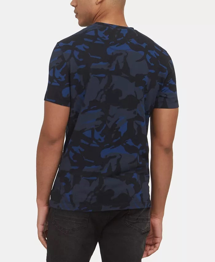 Kenneth Cole York Men's Camouflage T-Shirt Blue Size Large