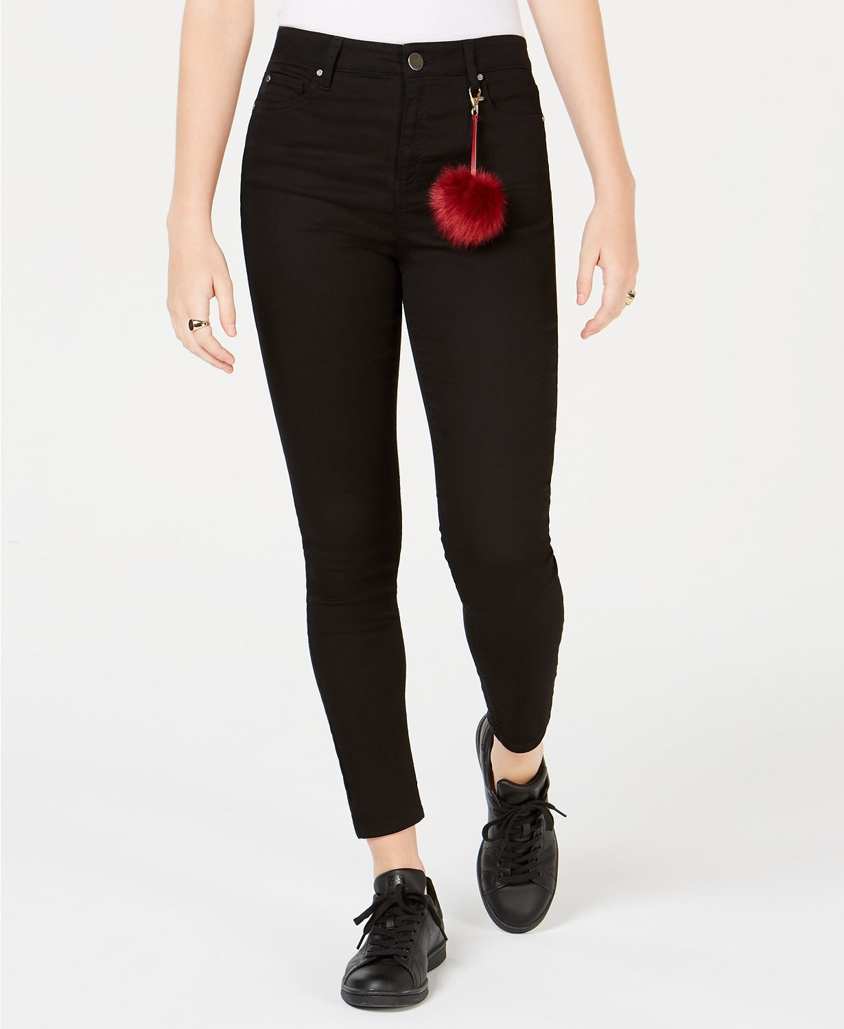 Tinseltown Women's High Rise Skinny Jeans Black Size 1