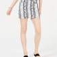 Tinseltown Juniors' Snake-Embossed Denim Mini Skirt Black Size 15