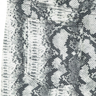 Tinseltown Juniors' Snake-Embossed Denim Mini Skirt Black Size 15