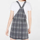 Tinseltown Juniors' Plaid Skirtall Gray Size Extra Large