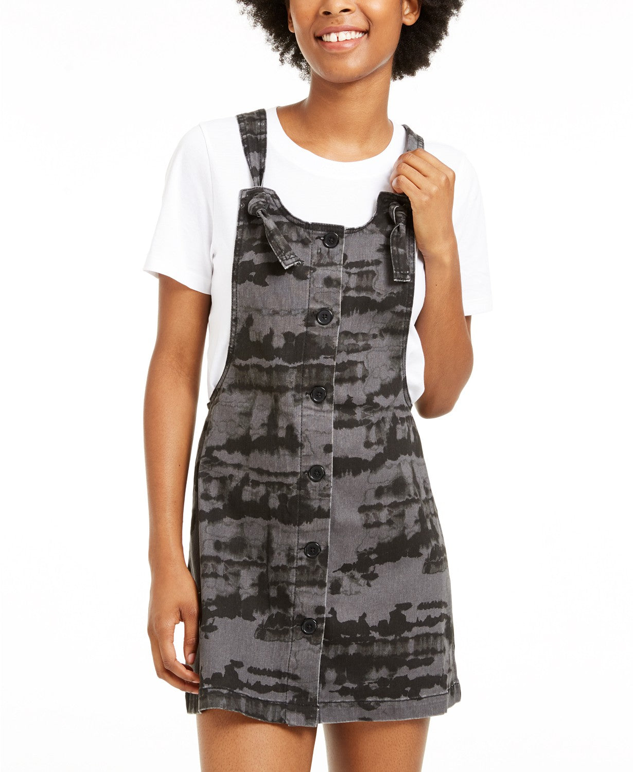 Tinseltown Juniors' Knotted Skirtall Black Size X-Large